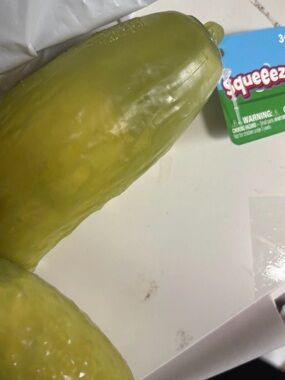 Green Pickle squeezy/squishy Toy - Green